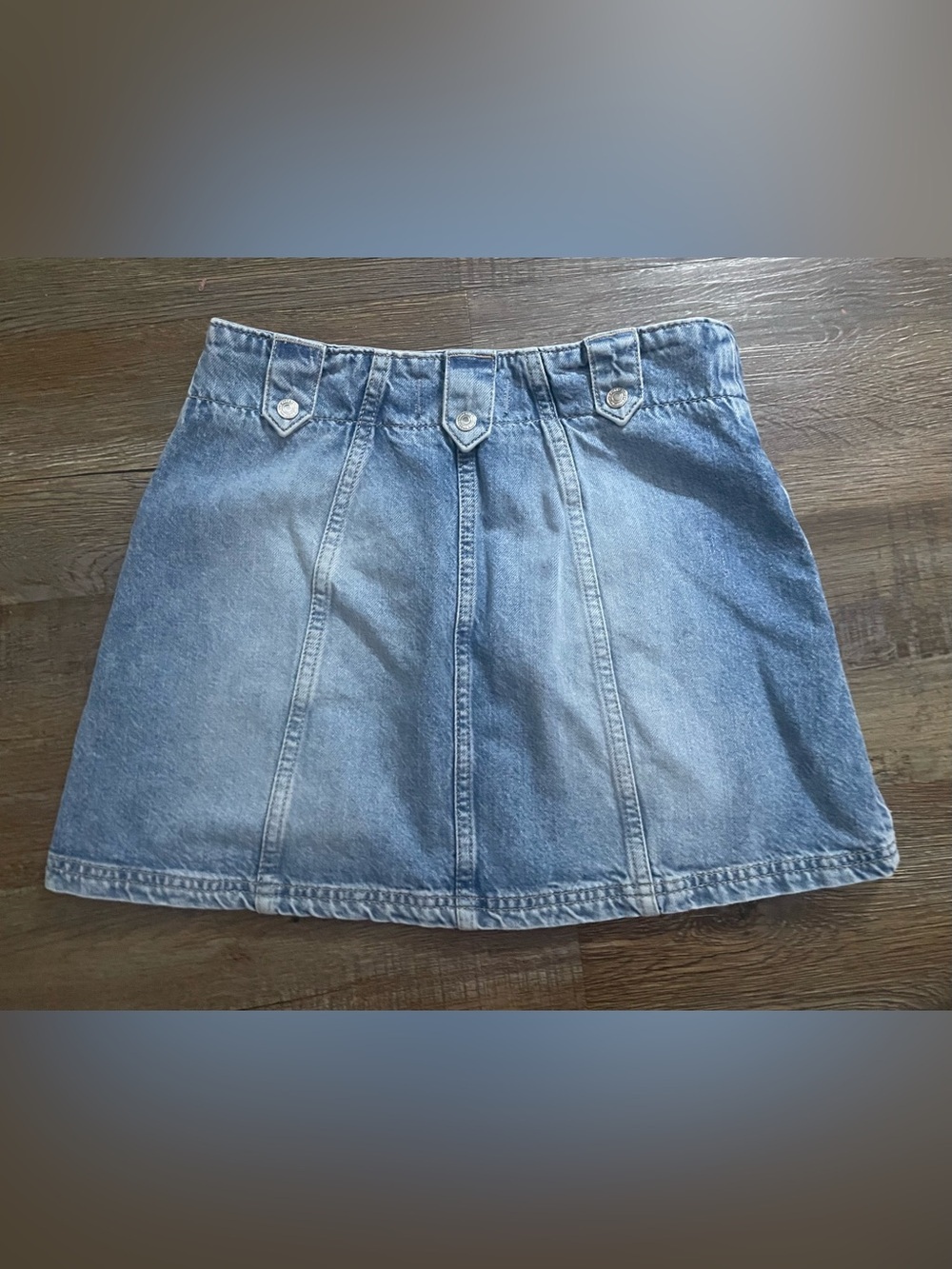 We The Free People Denim Skirt Size 26 Boho Blue Summer Mini Y2K Beach Vacation - Picture 3 of 9
